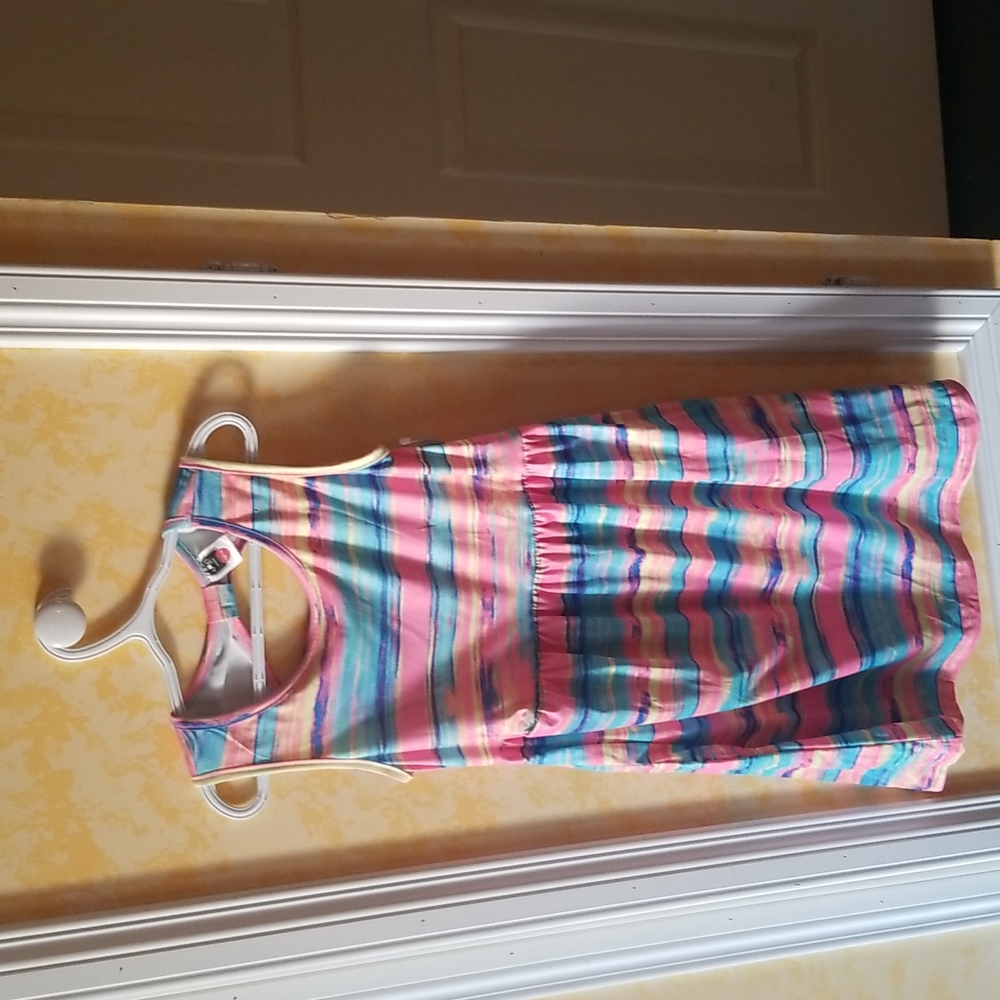 Rainbow colored sun dress 29 inches long